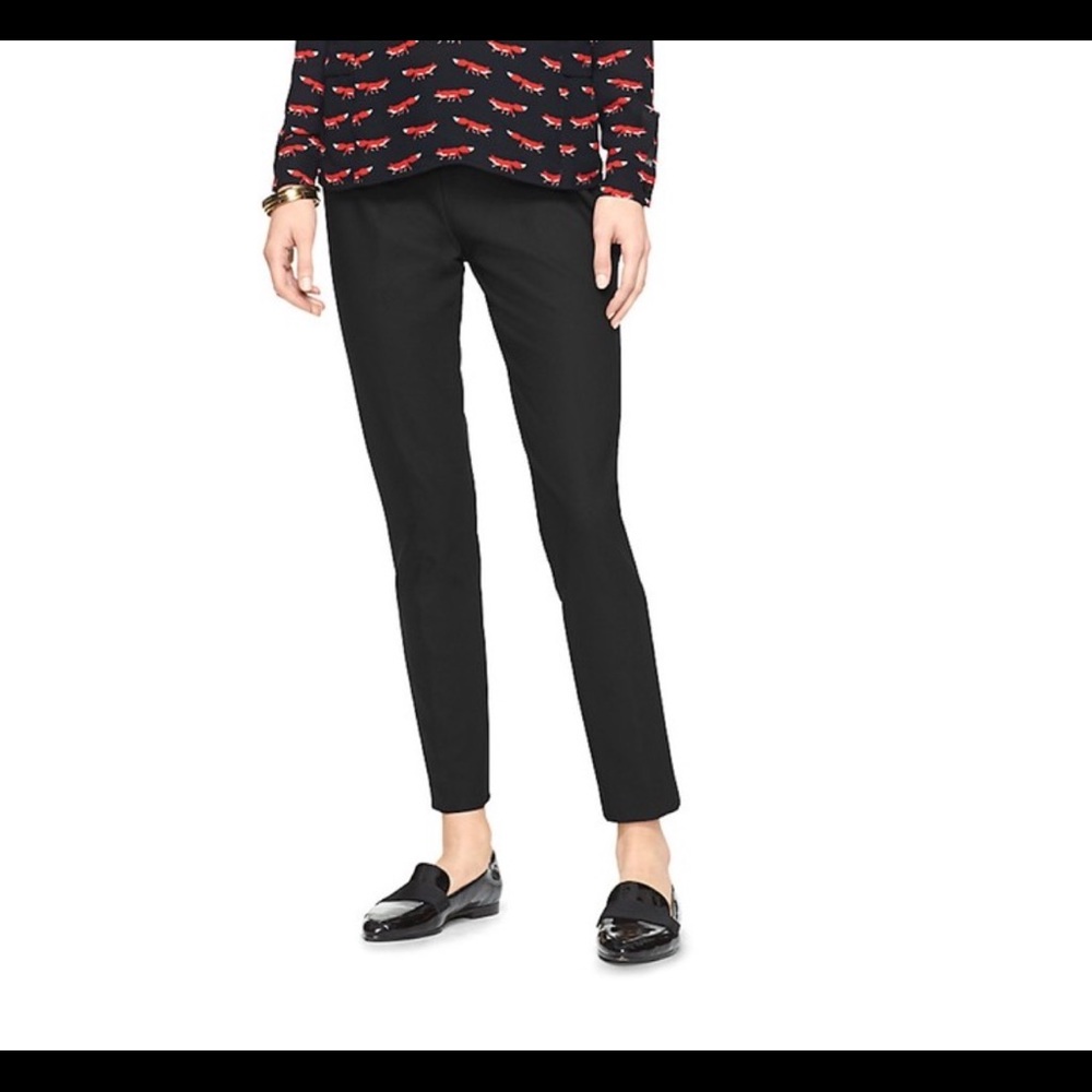 NWOT Kate Spade Black Blaze A Trail Skinny Cigarette pants size 4 unworn